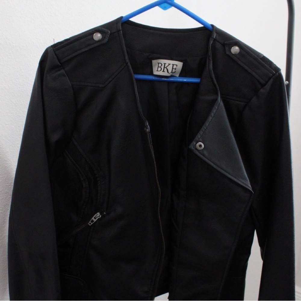 BKE Black Leather Jacket